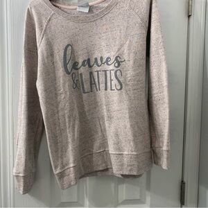 Leaves & Lattes Women's Cream Sweater